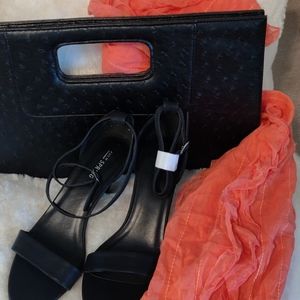 Call it Spring Black Open Toe Heels 🥀